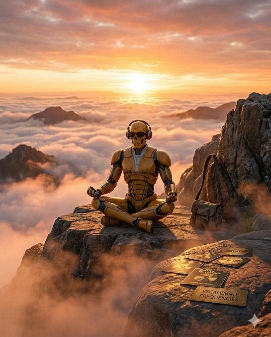 Gangway meditating above the clouds